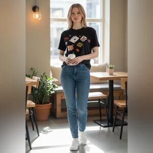 Ashley Stewart Casino
Patchwork Sequin Graphic T-
Shirt